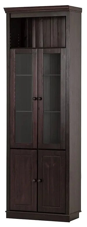 Кафява витрина от масивен бор 74x223 cm Anita – Støraa