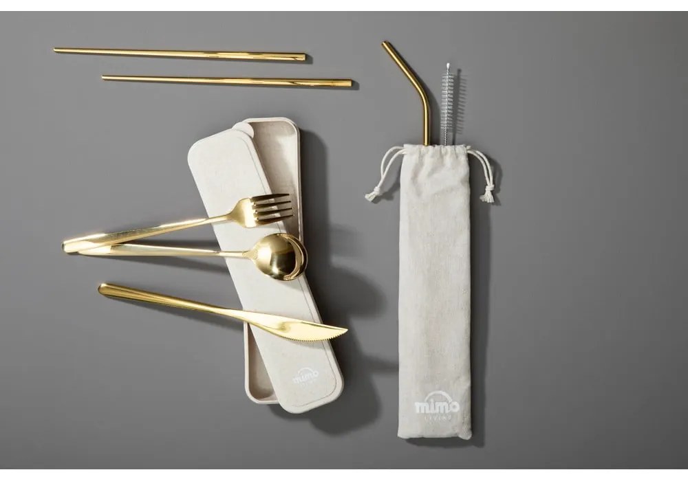 Прибори за хранене 6 бр. от неръждаема стомана в златисто Mimo – Premier Housewares