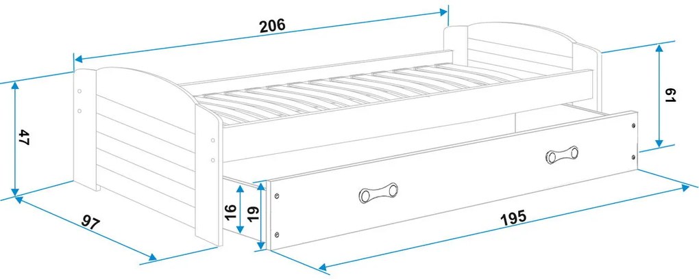 Легло Lilena II-Γραφίτης - White