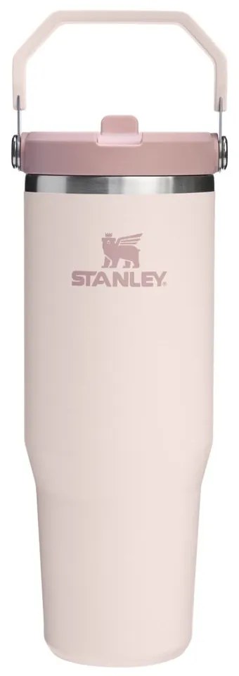 Светлорозов термос от неръждаема стомана 890 ml IceFlow™ Flip Straw 2.0 Tumbler Rose Quartz – Stanley