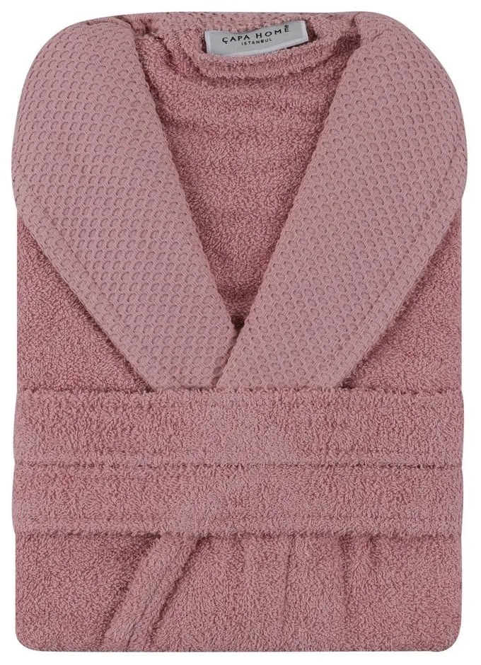 Розов памучен халат за баня размер XL Cappa - Foutastic