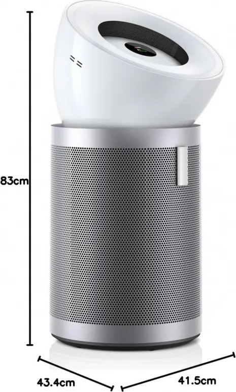 Пречиствател за въздух Dyson Purifier Big+Quiet Formaldehyde BP02 304511-01, 50W, 100 м2, 90 l/s, 10 скорости, 2 въздушни потока, LCD дисплей, Тиха работа, Бял/сребрист