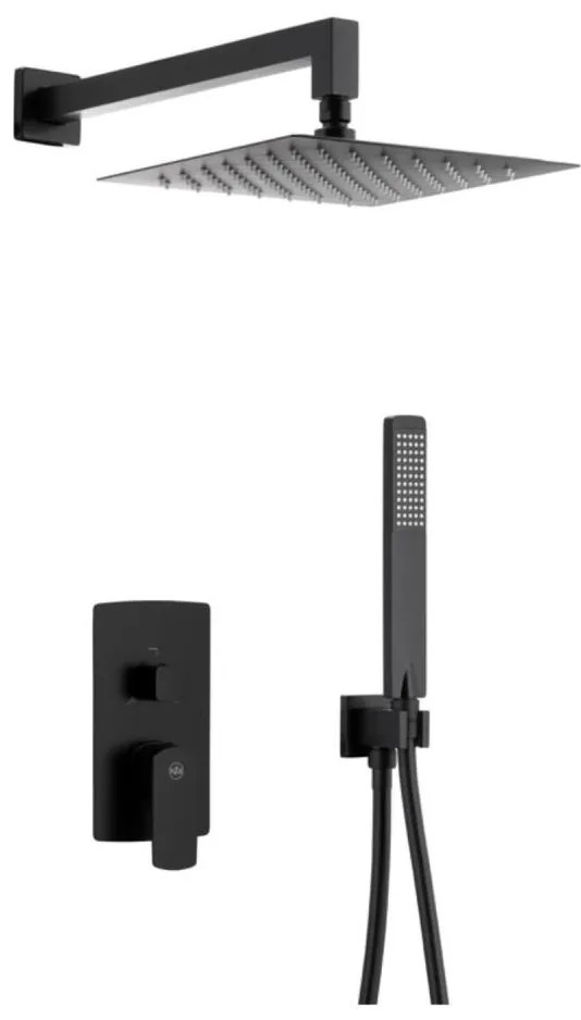 KFA Armatura 5539-511-81 - Душ к-кт със скрит кран MOKAIT месинг/черен