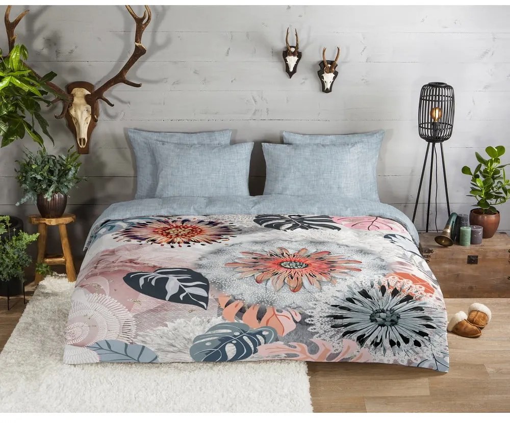 Сиво единично фланелено спално бельо 140x200 cm Ralvira – HIP