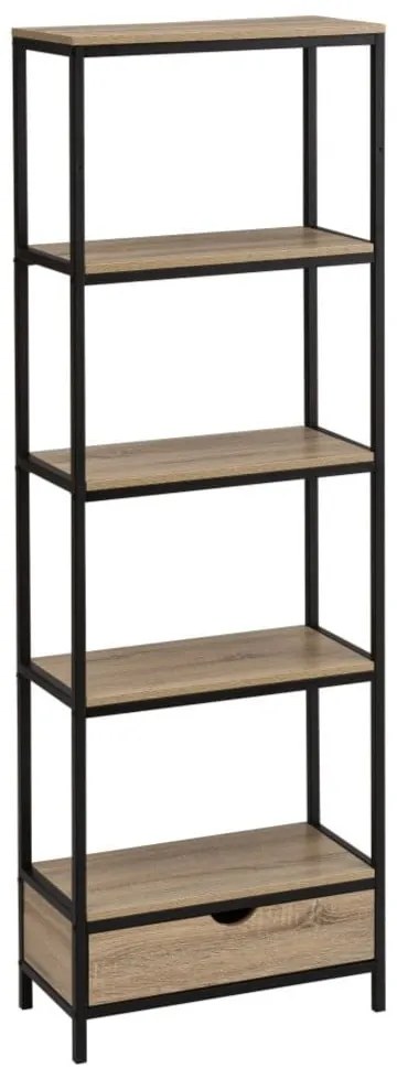 Черна естествена етажерка от дъб 60x180 cm Urban - Casa Selección
