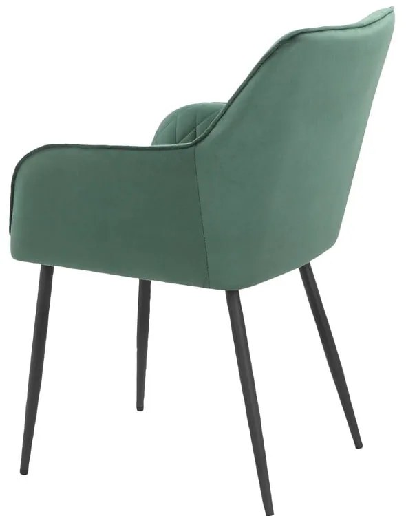 Зелени тапицирани трапезни столове в комплект 2 бр. Elvira – Støraa