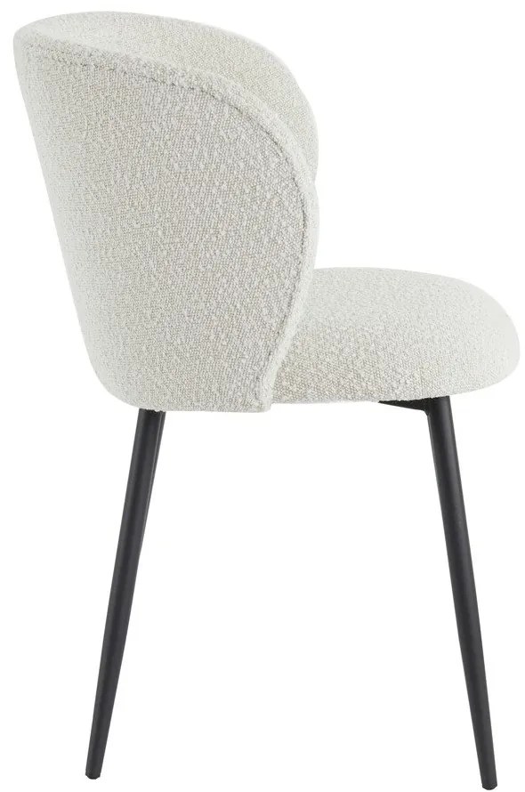 Бял тапициран трапезен стол Elyna – Light &amp; Living