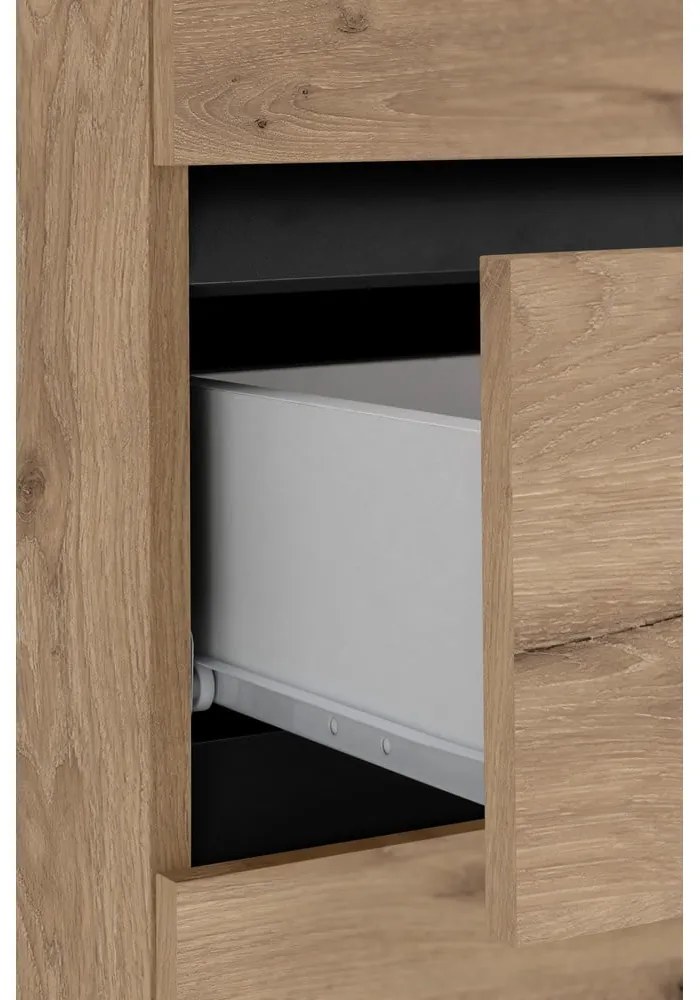 Висок шкаф за баня от декор от дъб в естествен цвят 38x130 cm Wisla – Støraa