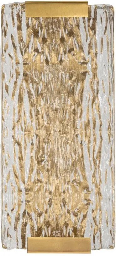 Стъклена стенна лампа в златист цвят Oblin – Mauro Ferretti