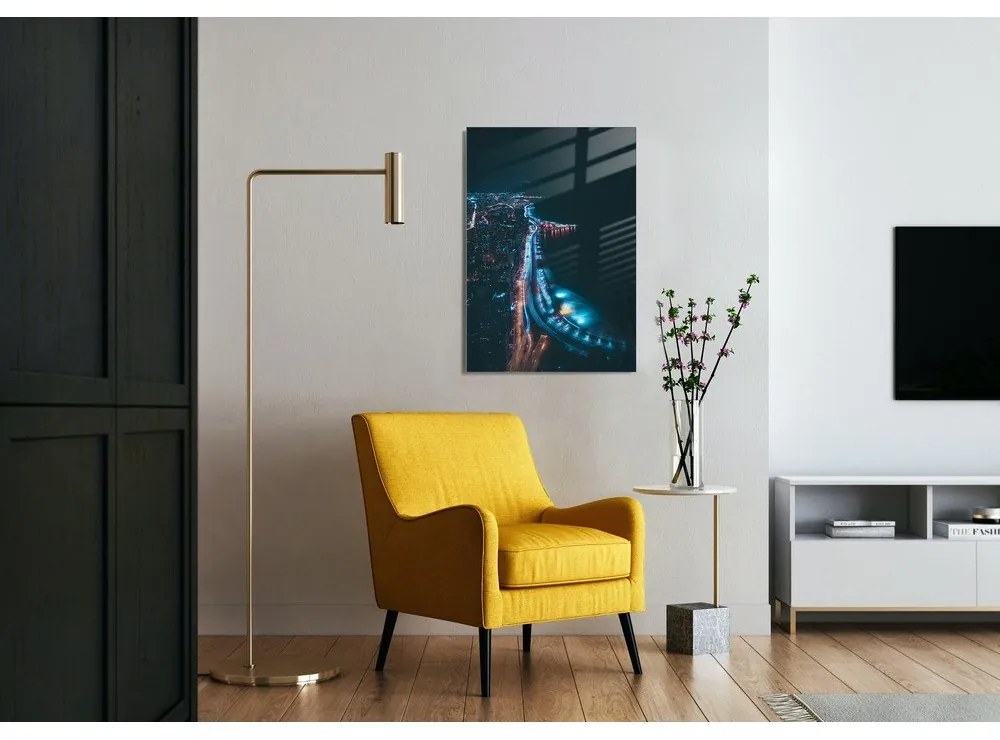 Картина върху стъкло 50x70 cm Night Way - Wallity