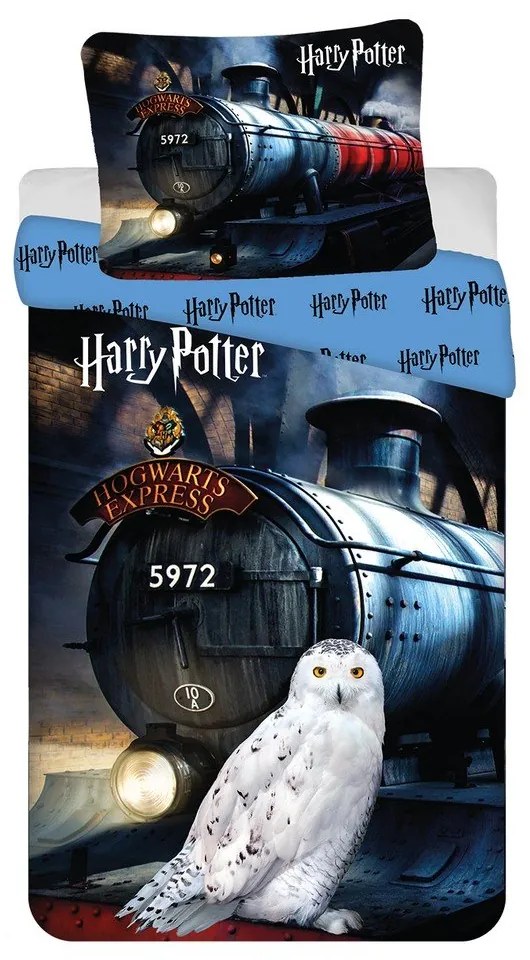 Единично памучно детско спално бельо 140x200 cm Harry Potter "Hogwarts Express" – Jerry Fabrics