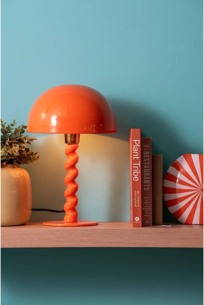 Оранжева настолна лампа с метален абажур (височина 39 cm) Prisa – Leitmotiv