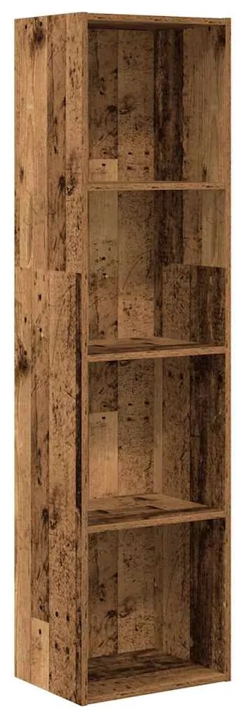 857883 vidaXL Библиотека, старо дърво, 40x30x152 см, инженерно дърво