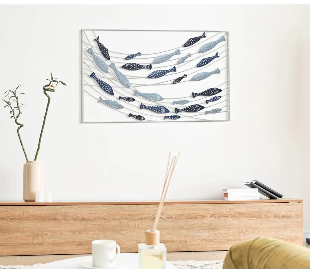 Метална декорация за стена 96,5x61 cm Pesci – Mauro Ferretti