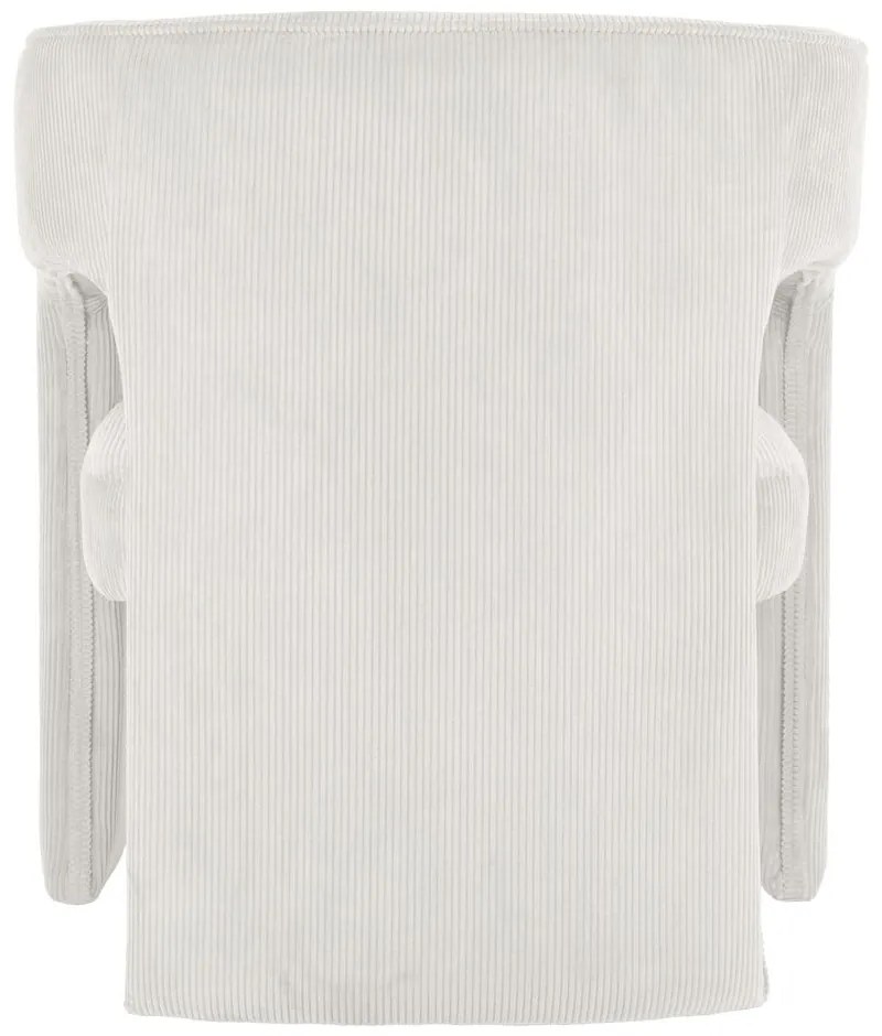 Бяло кресло от рипсено кадифе Vigor – Leitmotiv