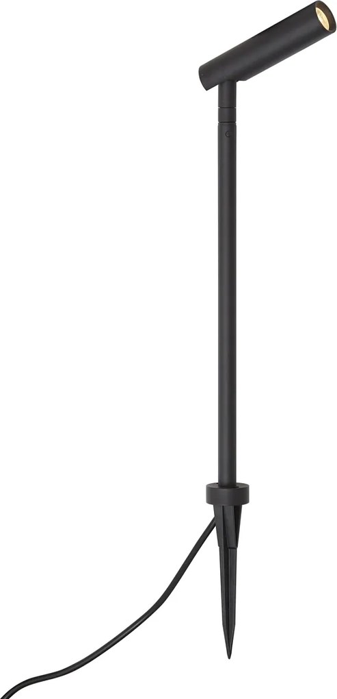 Модерен градински прожектор 12V черен 10 см вкл. LED IP65 - Voltaire Lino