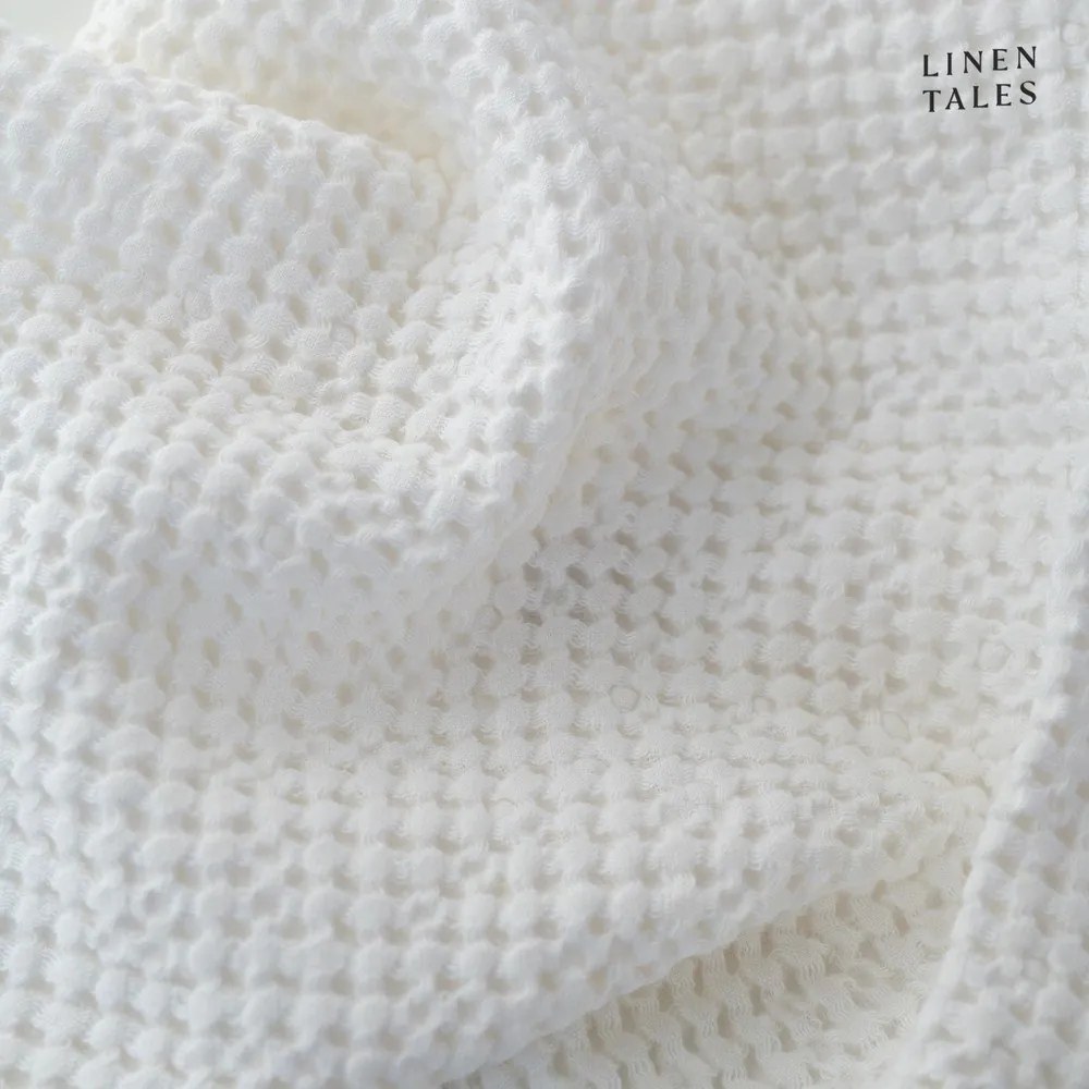 Бели хавлии и кърпи за баня в комплект от 3 Honeycomb - Linen Tales