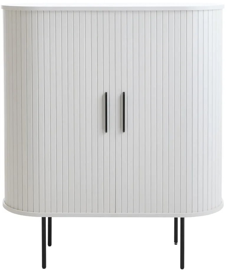 Бяло шкафче с плъзгащи се врати 100x118x40 cm Nola – Unique Furniture