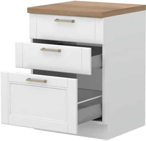 Подов шкаф Tahoma R-60-3MBOX-White matte