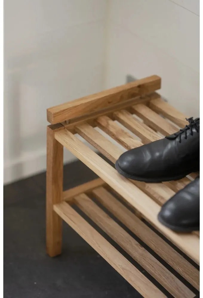 Стойка за обувки от масивен дъб естествена Confetti – Rowico