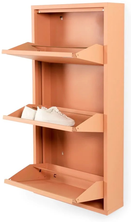 Метална накланяща се стойка за обувки в цвят сьомга 50x103x15 cm Billy – Spinder Design