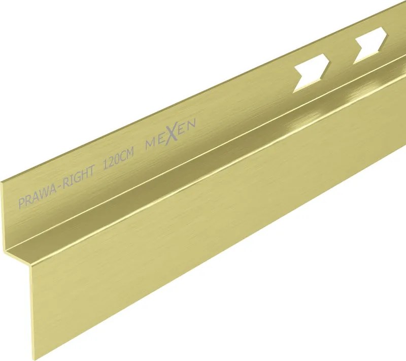Mexen Line-B стенен наклонен профил 120 см десен, злато четкано - 185502120R