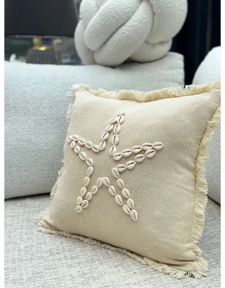 Памучна калъфка за възглавница 43x43 cm Seashells – Mioli Decor