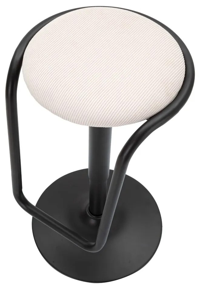 Бял/черен тапициран бар стол с регулируема височина (височина на седалката 61 cm) Destiny – Mauro Ferretti