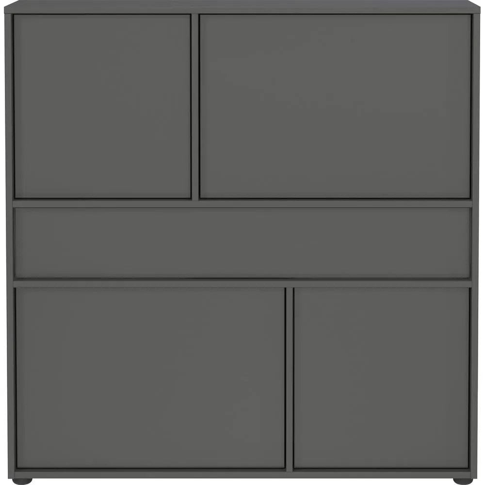 Антрацитна стойка за обувки с чекмеджета Ameca 2.0 – Germania