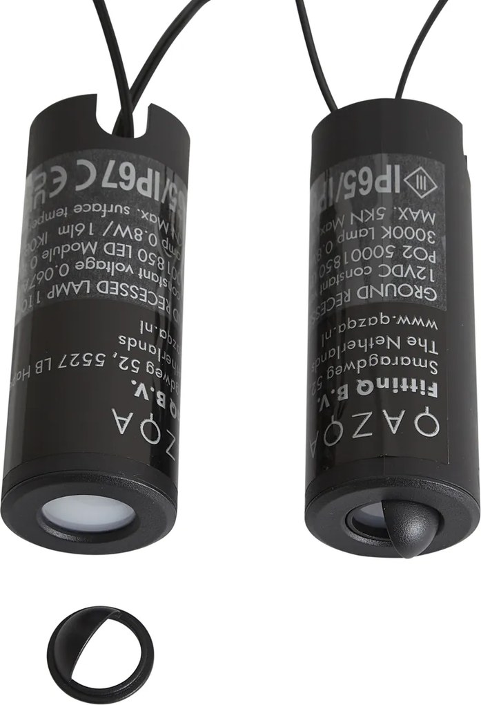 12V система черна 10 м с 5 наземни прожектора, включително LED IP44 - Voltaire Linsey