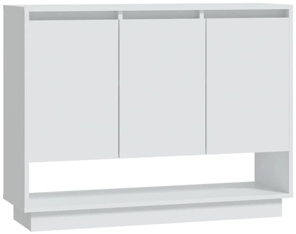 809530 vidaXL Сайдборд, бял, 97x31x75 см, инженерно дърво