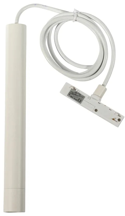 Модерно бяло висящо осветление за 1-фазова релсова система - Slimline Keno