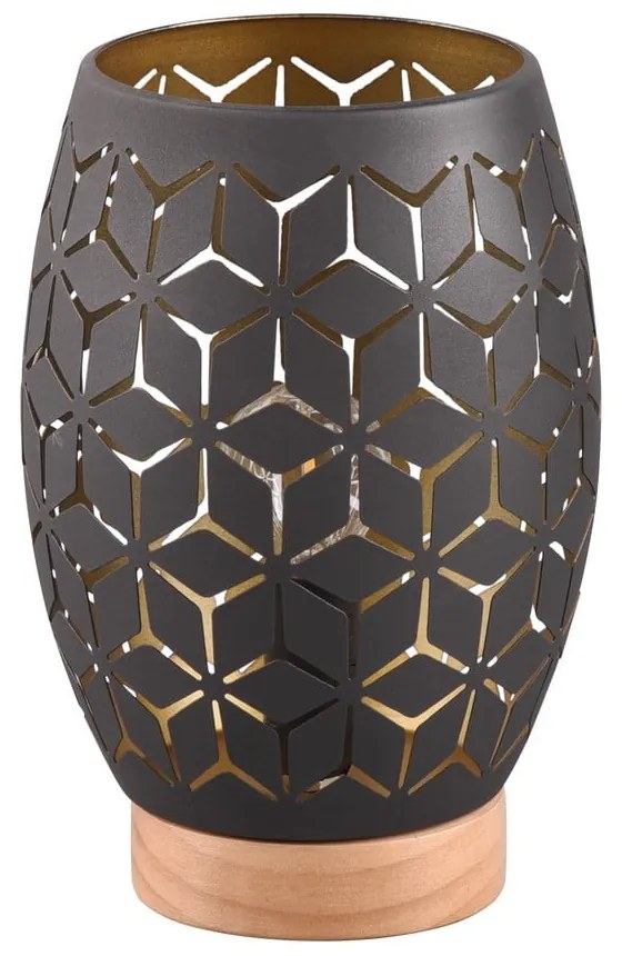 Черна настолна лампа (височина 21 cm) Bidar - Trio