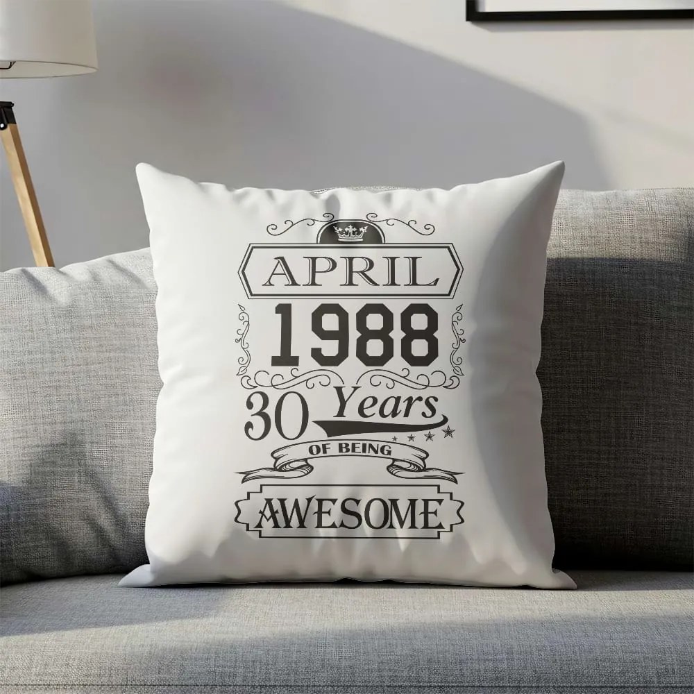 Възглавничка - Years of being awesome - с ваша дата