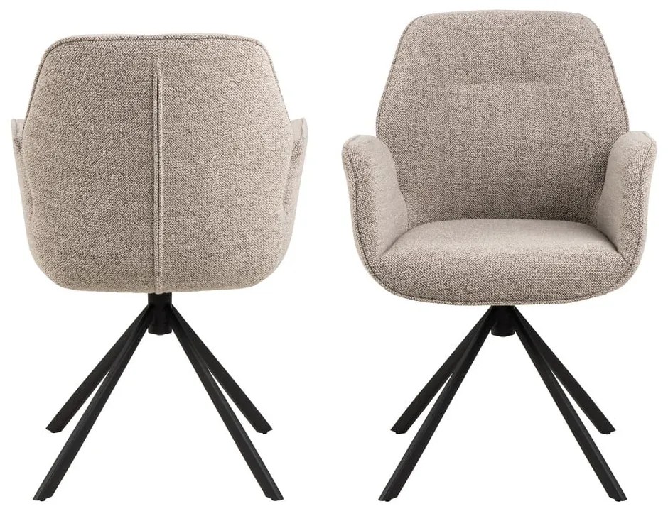 Тъмносив тапициран трапезен стол Aura – Actona