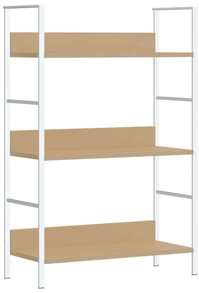 288221 vidaXL Библиотека с 3 рафта, дъб, 60x27,6x90,5 см, инженерно дърво