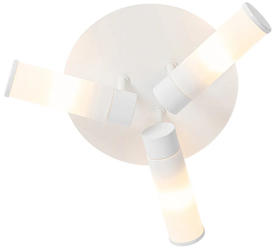 Модерна таванна лампа за баня бяла 3-светлина IP44 - Bath