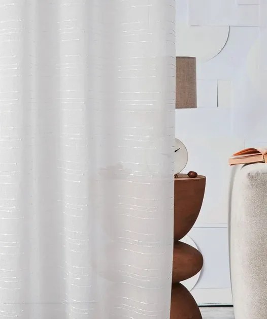 Елегантна завеса с деликатен блясък и перделик 140 х 250 см