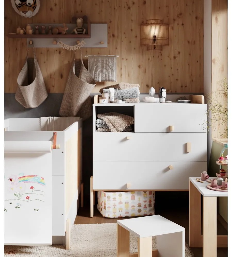 Светлосива маса за преобличане Cube - Pinio