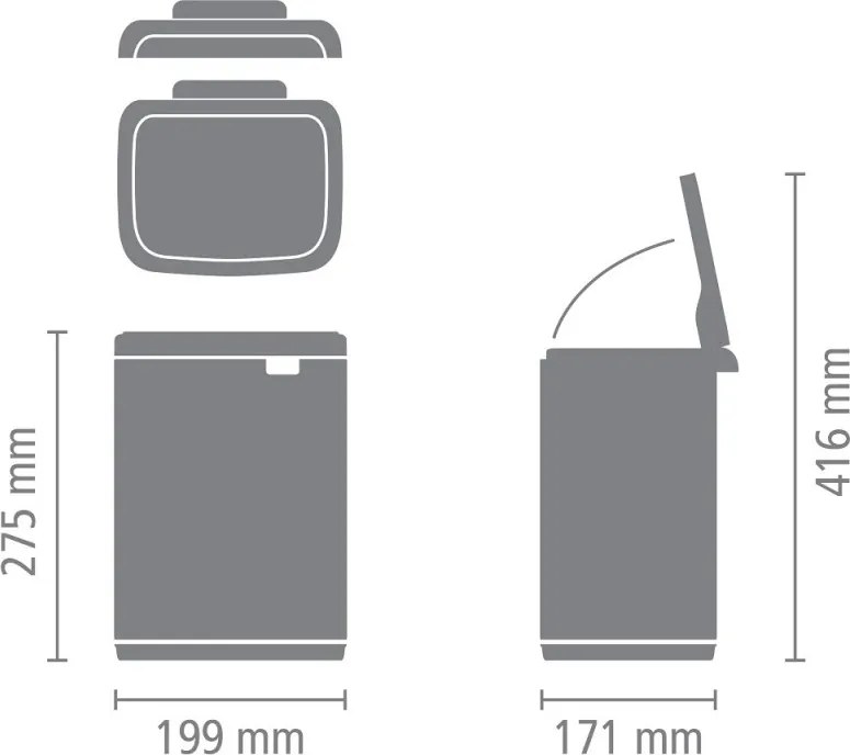 Кош за боклук Brabantia Bo Small 1008865, 4 л, Плавно и безшумно отваряне, Противоплъзгаща основа, Бежов