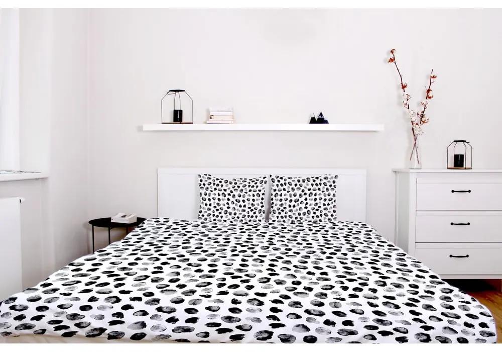 Спално бельо от памучен сатен , 200 x 200 cm Black Paws - Butter Kings