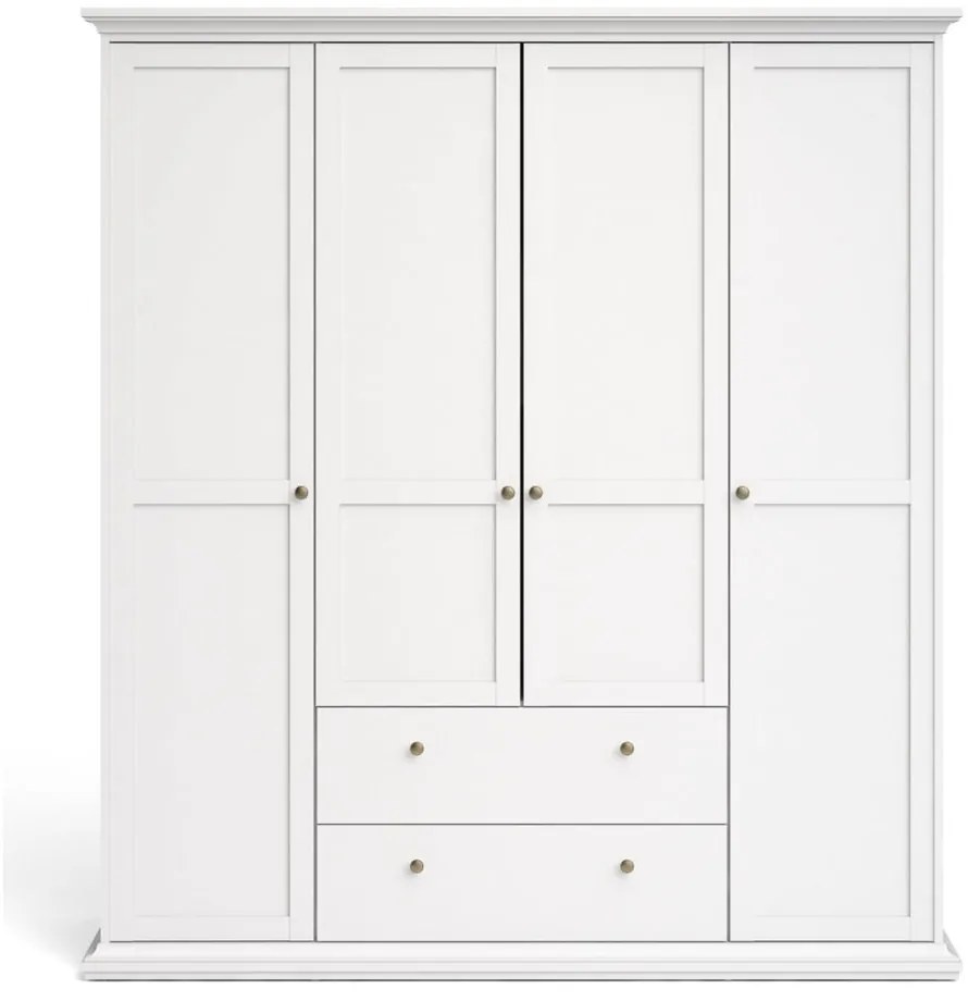 Бял гардероб 181x201 cm Paris – Tvilum