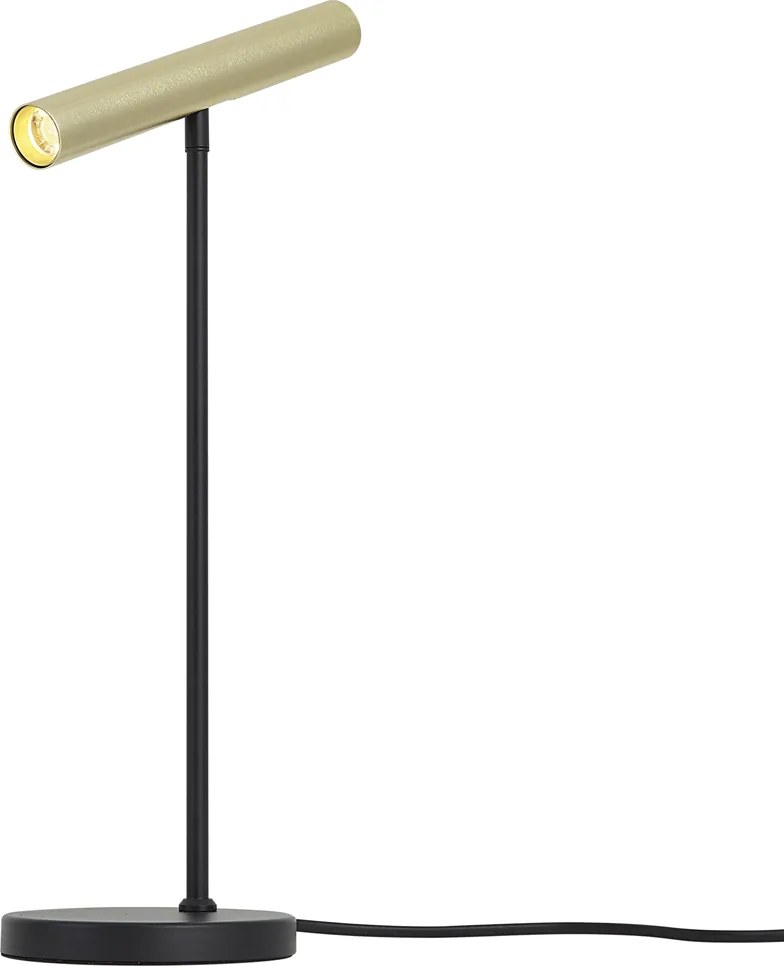 Модерна настолна лампа златиста с LED и димер с докосване - Neva