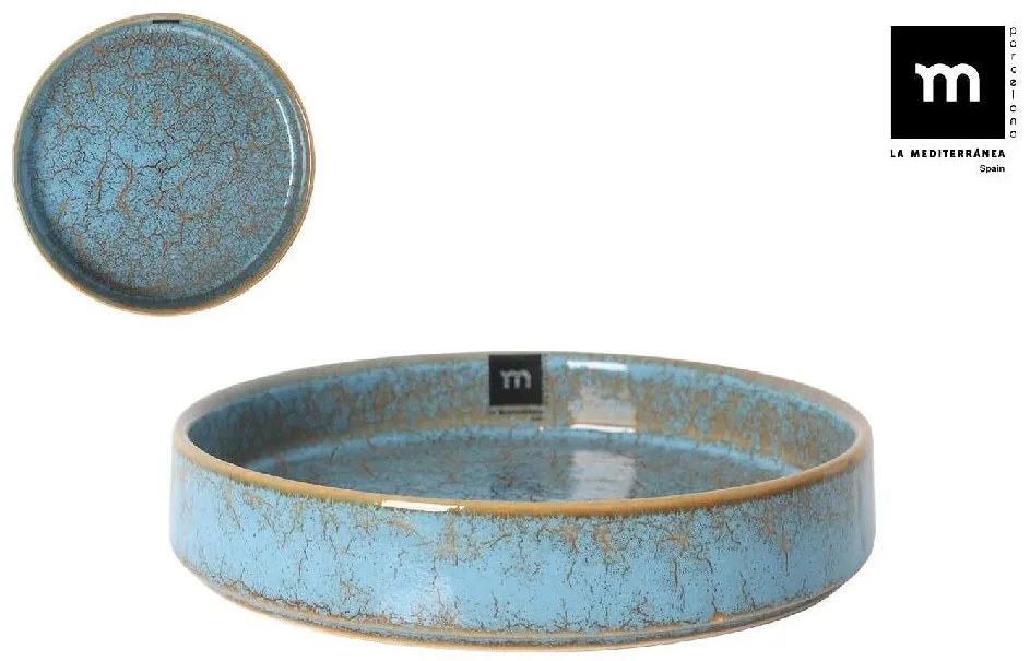 Дълбока купа LA MEDITERRANEA Scratch Blue, 20.3х4 cm, порцелан