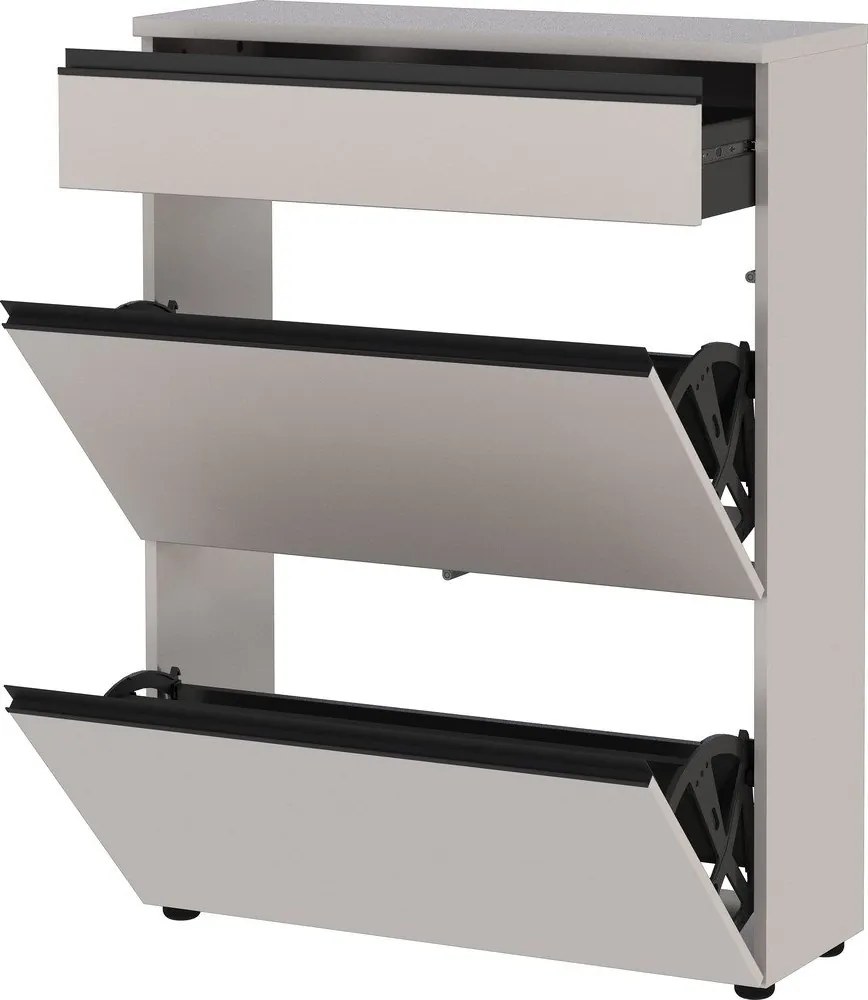 Кремава стойка за обувки 80x107x29 cm Baldone – Germania