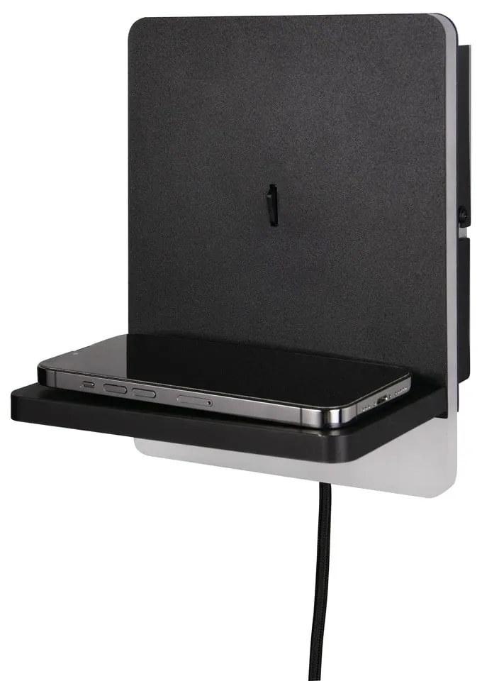 Матово черно LED затъмняваща се стенна лампа Fairfield – Trio