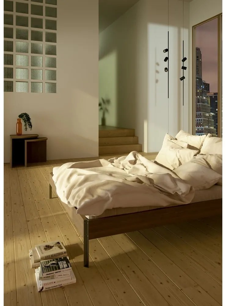 Кафяво двойно легло от масивен бор с включена подматрачна рамка 160x200 cm Core – Karup Design