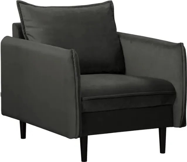Тъмносиво кадифено кресло Juli – Ropez