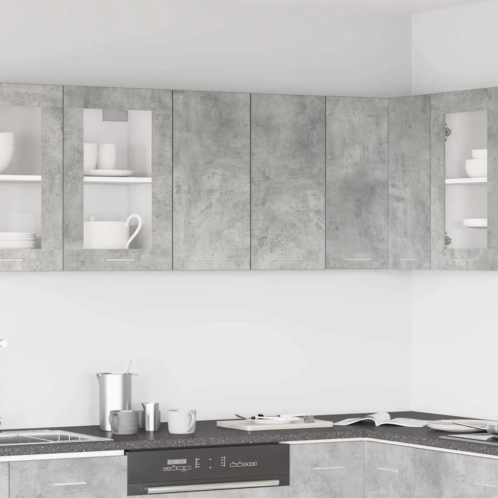 801272 vidaXL Висящ шкаф, Lyon бетонно сив, 60x31x60 см, инженерно дърво