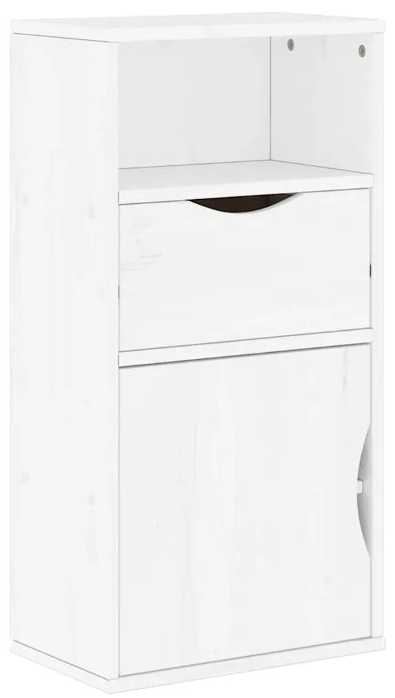 4103600 vidaXL Страничен шкаф с чекмедже ODDA White 40x24x79 cm